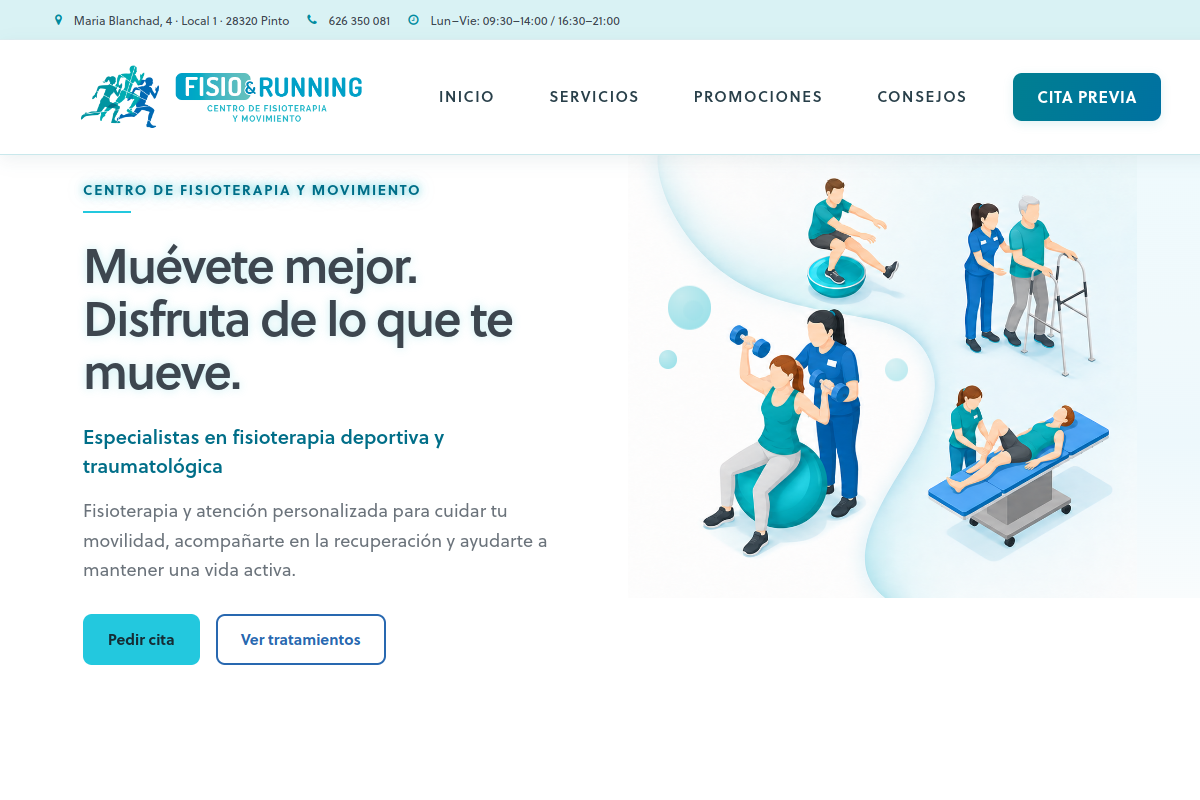 Fisio & Running physiotherapy and movement centre homepage
