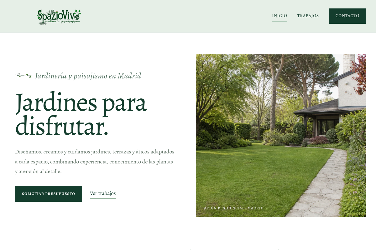 SpazioVivo website header and homepage